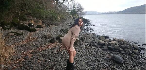  Shameless indian hottie has risky sex in public by the lake while strangers watch desi chudai POV Indian